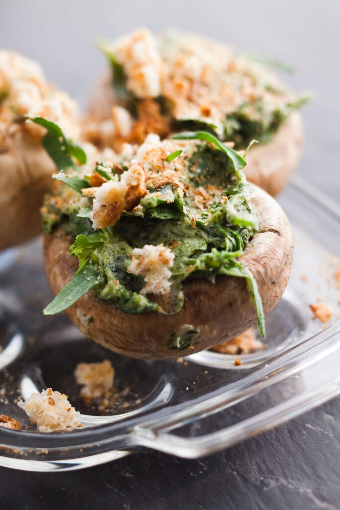 Recette veggie : champignons farcis